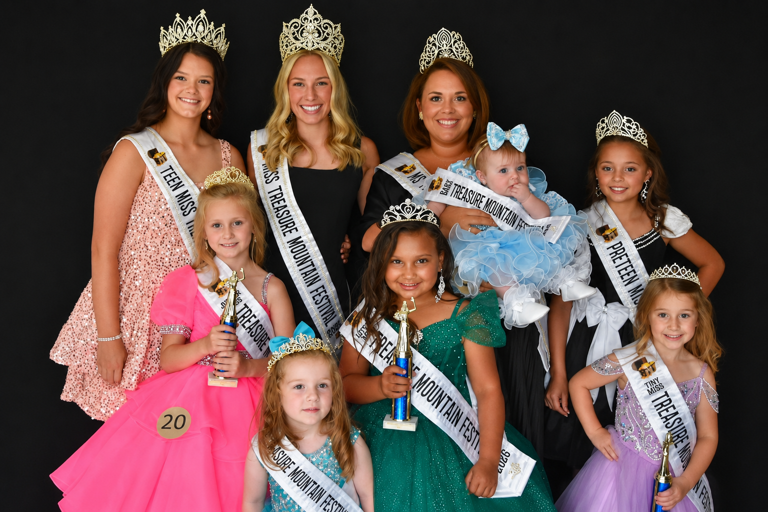 Treasure Mountain Festival pageant winners in Franklin, West Virginia